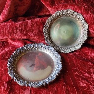 Pair of vintage brass trays